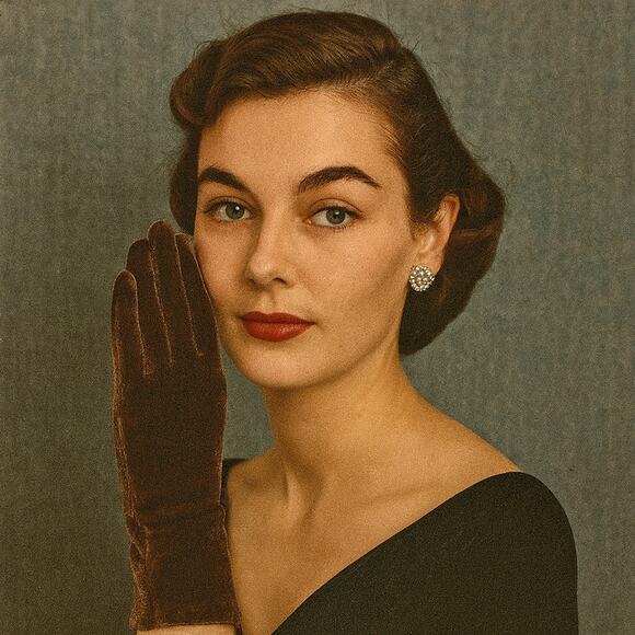 Mocha Velvet Wrist Length Dress Gloves Church Formal Evening Accessory – Hey Viv - Picture 2 of 4